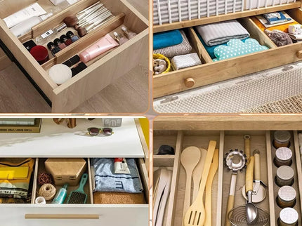 Išlankstomi stalčių organizatoriai 4 vnt