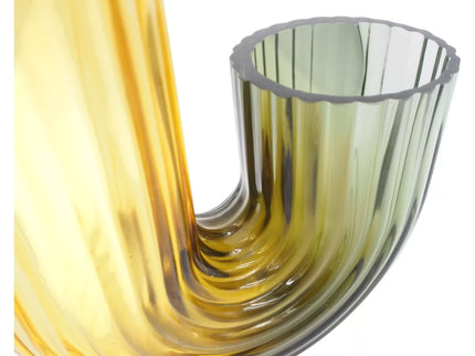 Išskirtinio dizaino stiklinė vaza, 21×9×20 cm