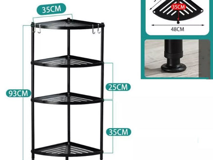 Kampinė lentyna JUODA