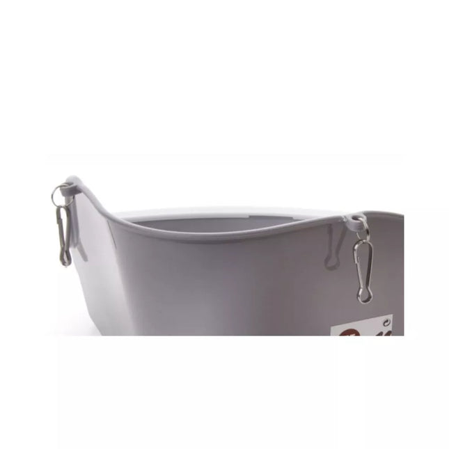 Corner Rodent Toilet with Mesh, 18x18x25 cm, Grey