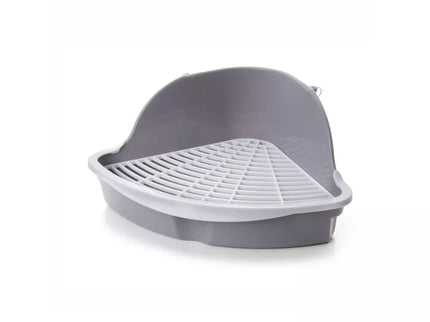 Kampinis tualetas graužikams su tinkleliu, 18x18x25 cm, pilkas