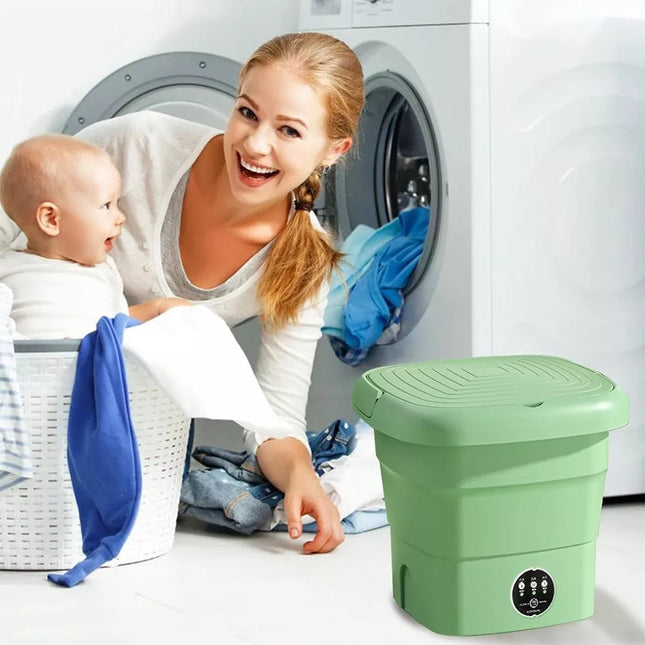 Kelioninė skalbimo mašina su kibiru