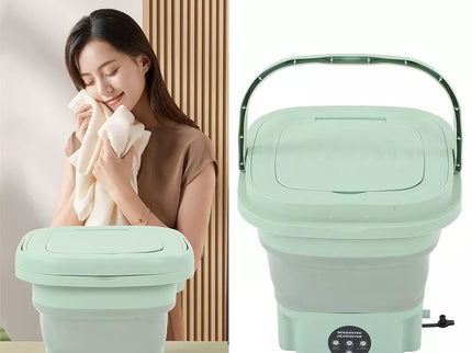 Kelioninė skalbimo mašina su kibiru