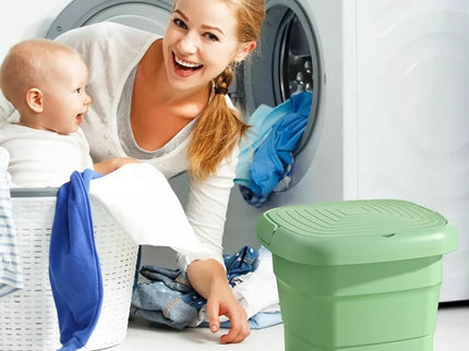 Kelioninė skalbimo mašina su kibiru