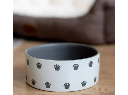 Ceramic bowl Pata gray/cream, 15x6 cm