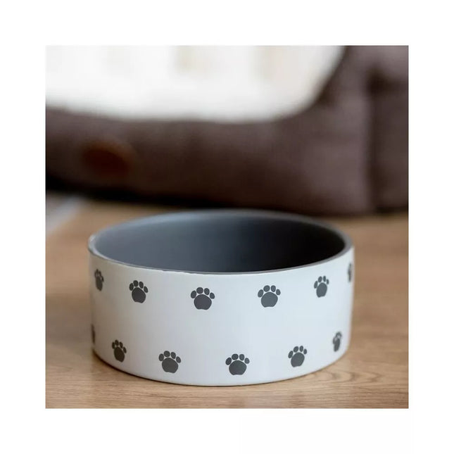 Keramikinis dubenėlis Pata pilkas/kreminis, 15x6 cm