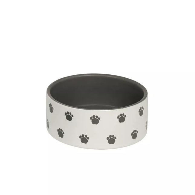 Keramikinis dubenėlis Pata pilkas/kreminis, 15x6 cm