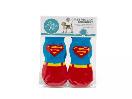 Superman Dog Socks, S, 4 pcs.
