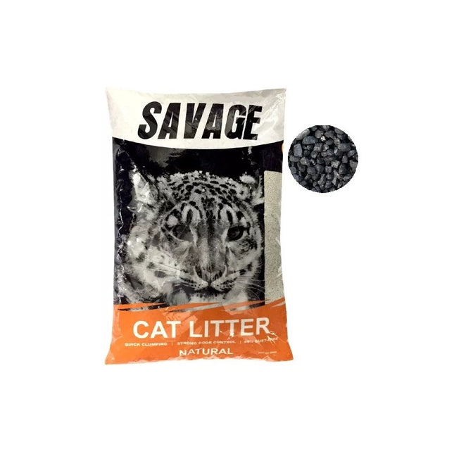 Clumping Cat Litter with Charcoal, Savage