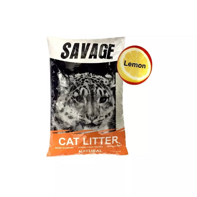 Clumping cat litter, with lemon scent, Savage