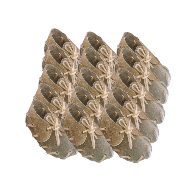 Dog Tendon Treats, Small Brown Shoe Shape, 50 pcs., 7 cm, 8 g
