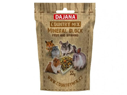 Mineral Block for Rodents with Fruits and Vitamins, Country Mix, 55 g