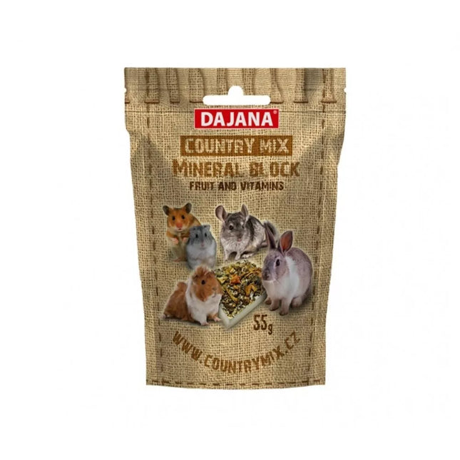 Mineral Block for Rodents with Fruits and Vitamins, Country Mix, 55 g