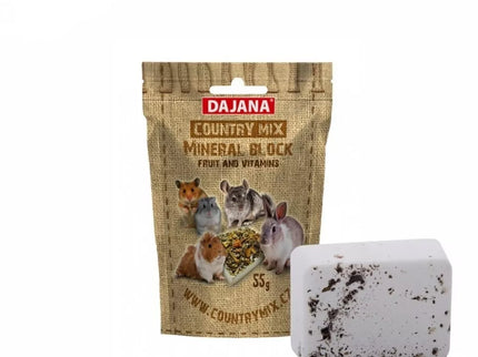 Mineral Block for Rodents with Fruits and Vitamins, Country Mix, 55 g