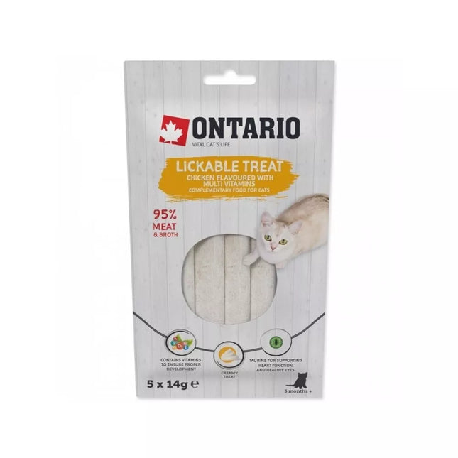 Creamy treat for cats with chicken and multivitamins, 5x14 g