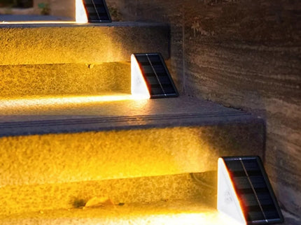 Solar-powered stair light
