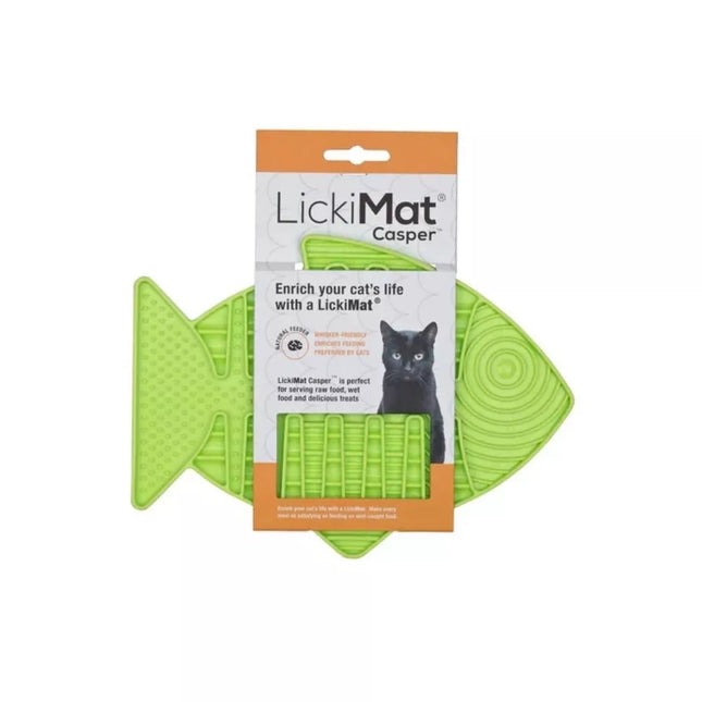 LickiMat Cat Casper Licking Mat, Green