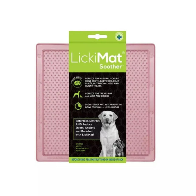 Licking Mat LickiMat Dog Soother, Pink