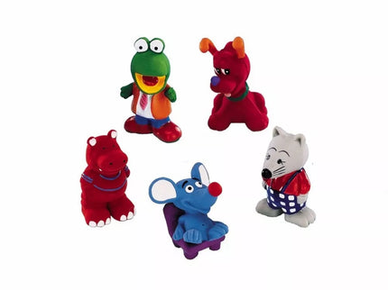 Squeaky Latex Dog Toy - Animal Figure, 8-10 cm
