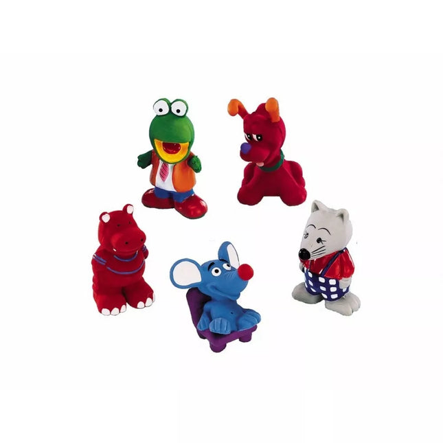 Squeaky Latex Dog Toy - Animal Figure, 8-10 cm