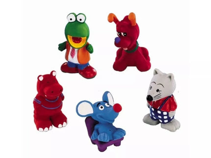 Squeaky Latex Dog Toy - Animal Figure, 8-10 cm