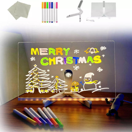 DIY LED piešimo lenta su šviečiančiu akrilo paviršiumi