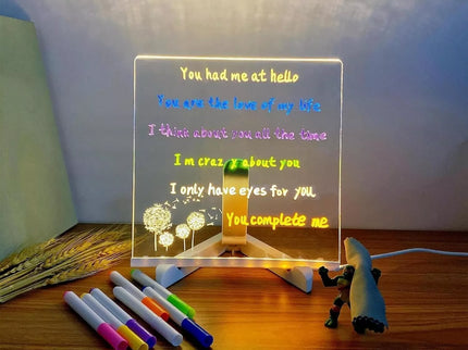 DIY LED piešimo lenta su šviečiančiu akrilo paviršiumi