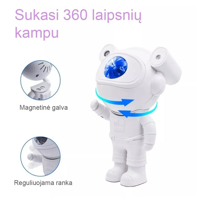 LED Projektorius su kolonėle ASTRONAUTAS