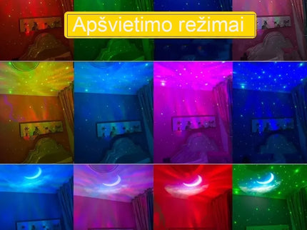 LED Projektorius su kolonėle ASTRONAUTAS