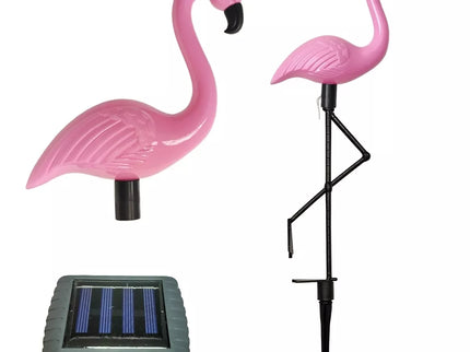 LED saulės sodo lempos – flamingas