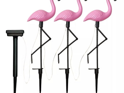 LED saulės sodo lempos – flamingas
