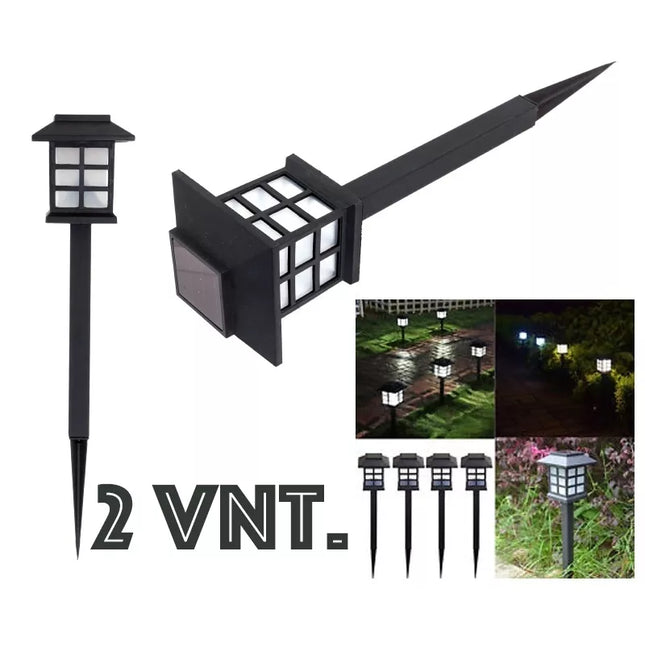 LED Garden Lamp, Lantern Style (2 Pieces)
