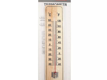 Wooden Outdoor Thermometer Galaxy Home (-40°C to +50°C)