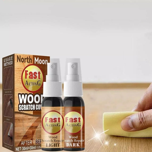 Medinių grindų įbrėžimų šalinimo purškiklis