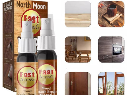 Medinių grindų įbrėžimų šalinimo purškiklis