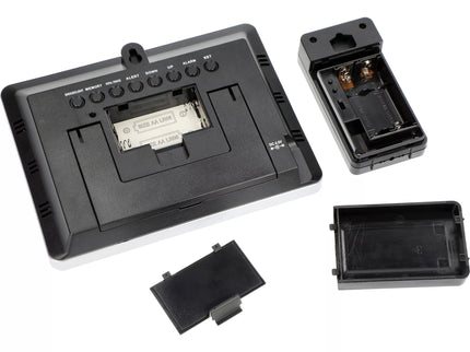 Meteorologinė stotis RCC – Elektroninė, bevielė, jutiklinė, juoda