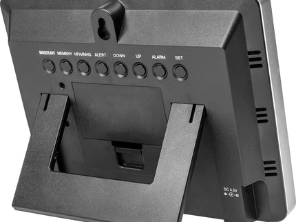 Meteorologinė stotis RCC – Elektroninė, bevielė, jutiklinė, juoda