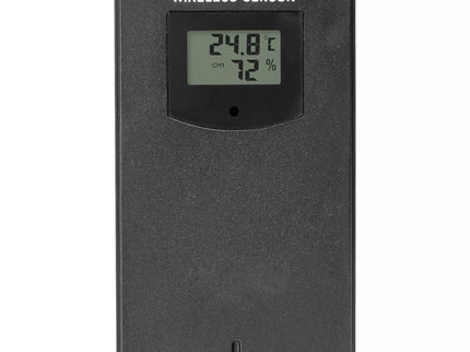 Meteorologinė stotis RCC – Elektroninė, bevielė, jutiklinė, juoda