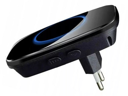 Modernus belaidis durų skambutis juodas