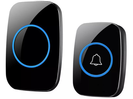 Modernus belaidis durų skambutis juodas