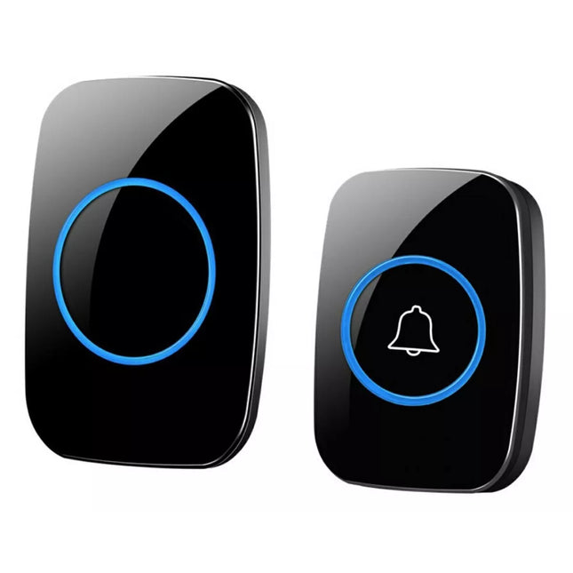 Modernus belaidis durų skambutis juodas