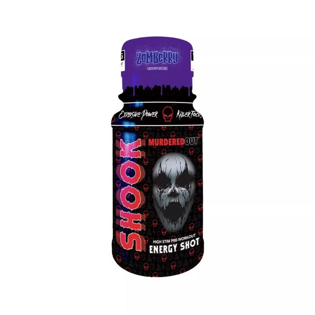 Murdered Out SHOOK Energy Shot 60 ml. Expires on 2025-09-30.