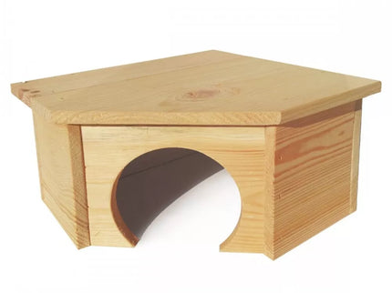 Wooden rodent house, corner 27x16 cm