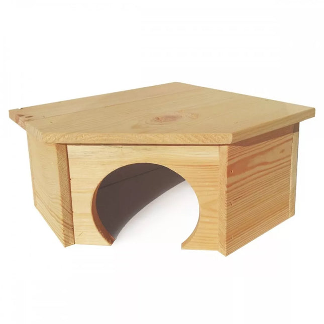 Wooden rodent house, corner 27x16 cm