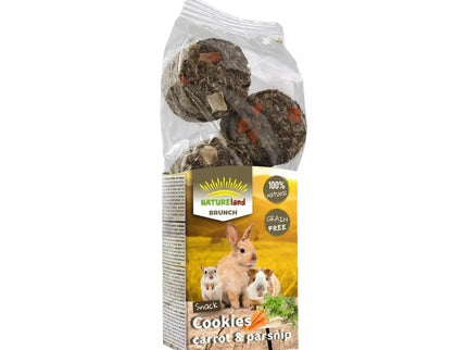 Nature Land Brunch begrūdis skanėstas graužikams su morkomis ir pastarnokais, 120 g
