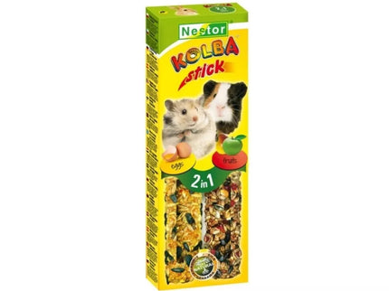 Nestor 2 in 1 skanėstai graužikams su kiaušiniais ir vaisiais, 2 vnt.