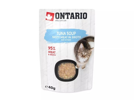 Ontario drėgnas maistas (sriuba) jauniems kačiukams su tunu, ryžiais ir daržovėmis, 40 g