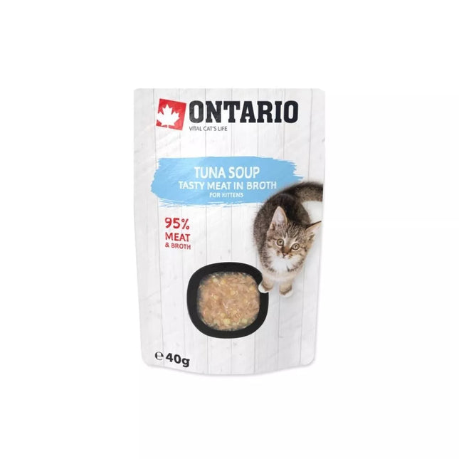 Ontario Wet Food (Soup) for Young Kittens with Tuna, Rice, and Vegetables, 40g