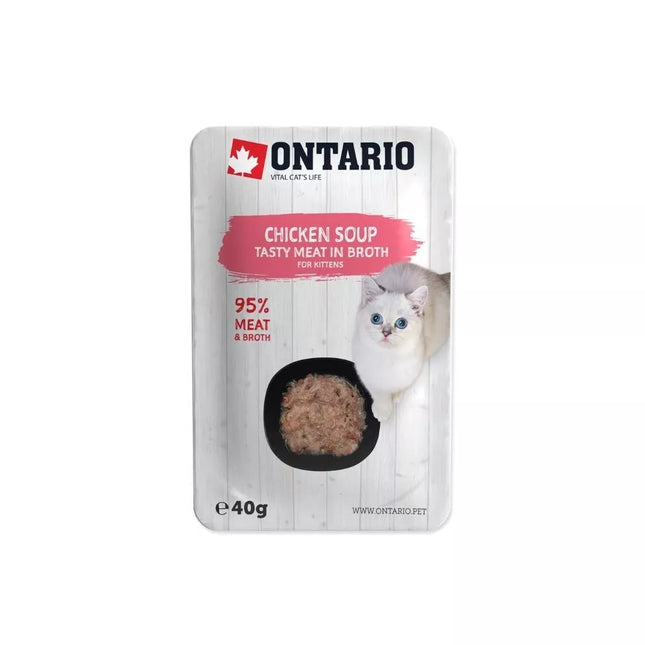 Ontario Wet Food (Soup) for Young Kittens with Chicken, Carrots, and Rice, 40 g