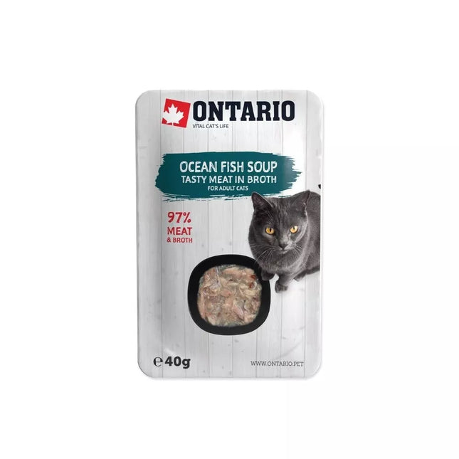 Ontario Wet Food (Soup) for Cats with Seafood and Vegetables, 40 g